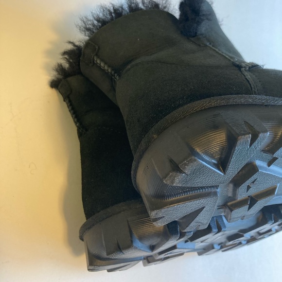 Unbranded Black Suede 100% Shearling Wool Lining Rubber Outsole Boots size 7 - Picture 11 of 14